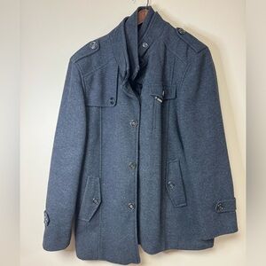 Mens Match & Stick Pea Coat XL